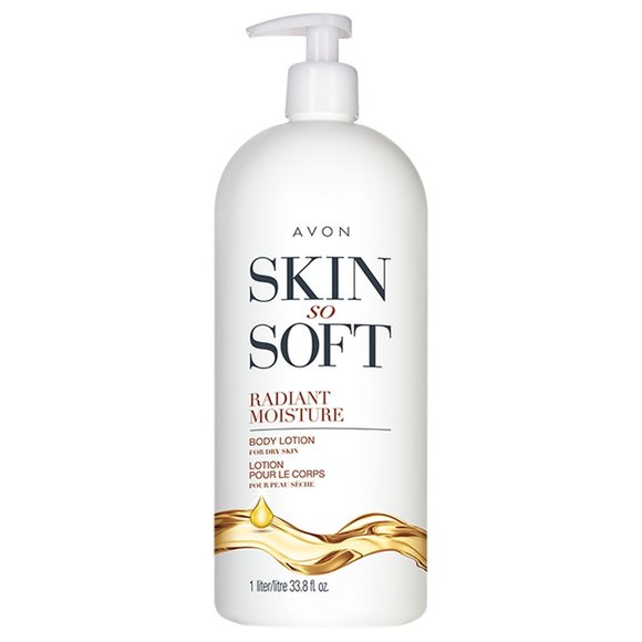 Avon Skin So Soft - Radiant Moisture 33.8 Fluid Ounces Bonus-Size Body Lotion - Picture 1 of 4
